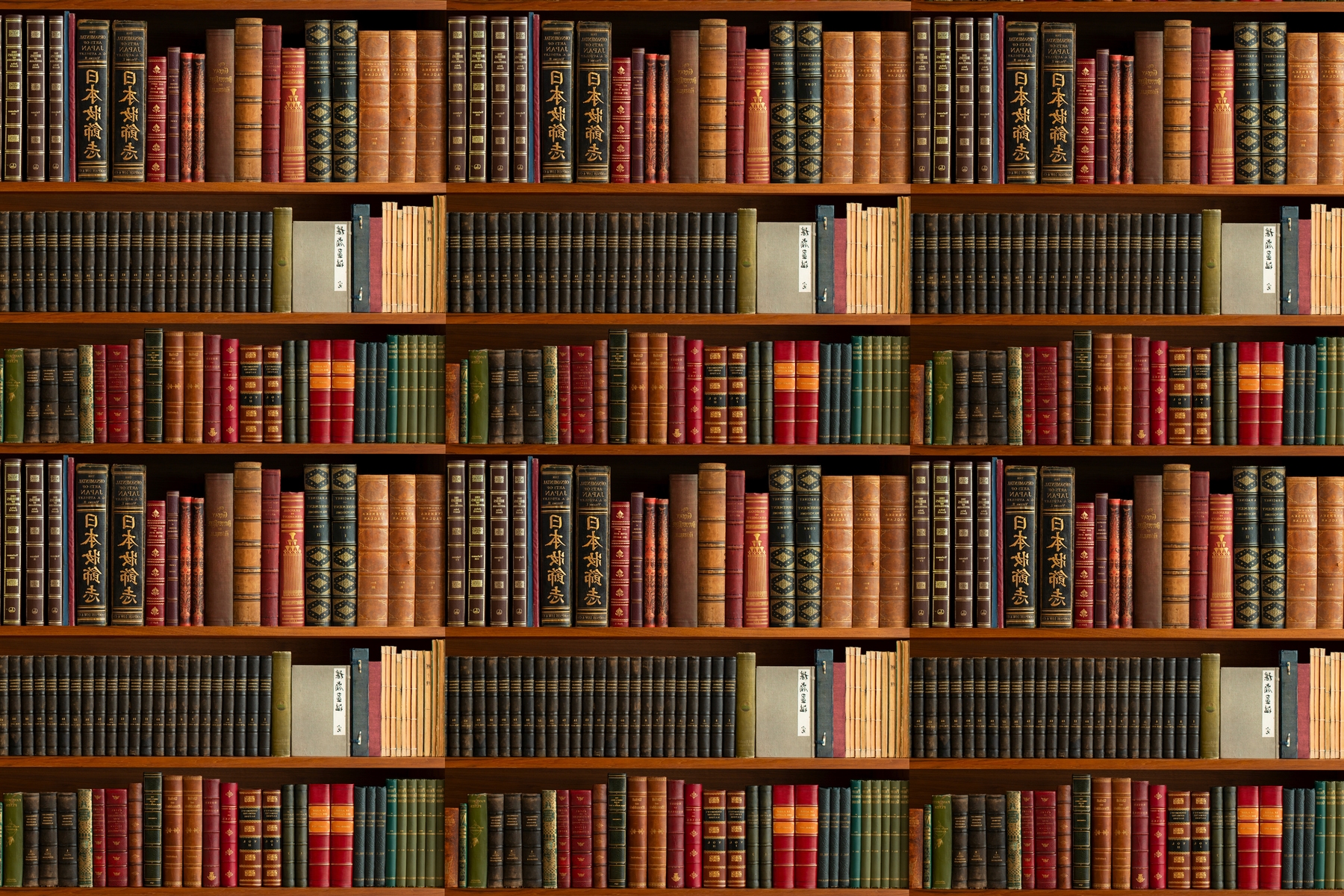 Photo of a library bookshelf